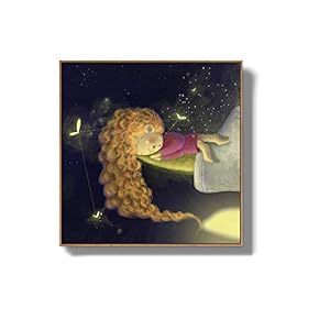 Framed Canvas Wall Art for Living Room, Bedroom Story Cartoon Princess Canvas Prints for Home Decoration Ready to Hanging - 16x16 inches