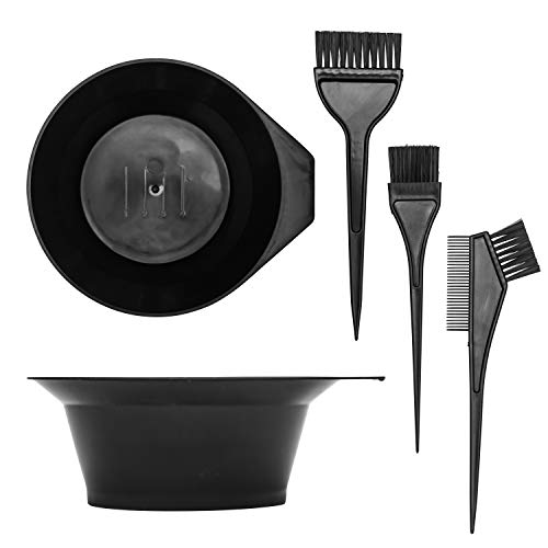 Hair Dye Color Brush and Bowl Set, Hair Color Brush Mixing Bowl Kit Perfect Tools for Hair Tint Dying Coloring Applicator, 7 Piece Set. (7 Piece set)