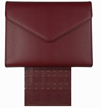 2018 Date Daily Planner Diary,business Meeting Notebook, Wallet Planner,purse Handbag Diary/Leather Sticker (Red)