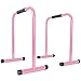 Titan Fitness Pink Dip Stand Station, Adjustable Height Upper Body Stabilizer Parallettes, Rated 300 LB for Tricep Dips, Pull-Ups, Push-Ups, L-Sits
