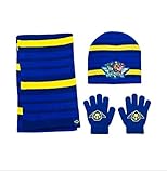 Paw Patrol Boys Winter 3pc Set Hat Gloves and Scarf, Blue, One Size Fits Most