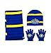 Paw Patrol Boys Winter 3pc Set Hat Gloves and Scarf, Blue, One Size Fits Most