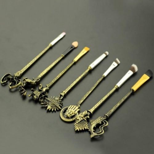 Game of Thrones Rose Gold Makeup Brush set of 8 daenerys targaryen Khaleesi (Bronze)