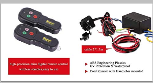 RUGCEL Winch Waterproof IP68 Winch with Hawse Fairlead, Synthetic Rope, 2 Wired Handle and 2 Wireless Remote (3500 lb.Load Capacity) - Thumbnail 3