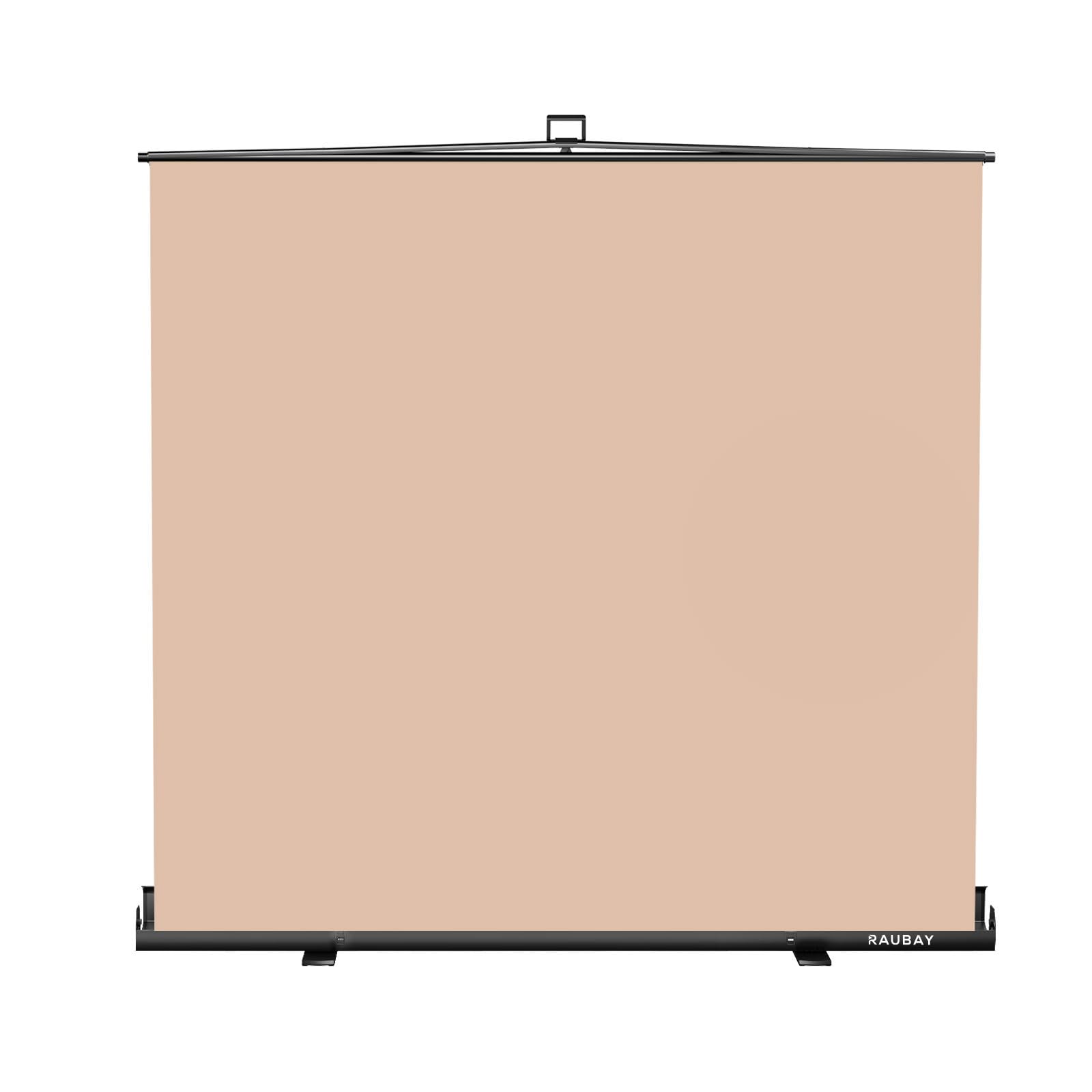 Photo 1 of ?Wider Style? RAUBAY 78.7 x 82.7in Large Collapsible Beige Backdrop Screen Portable Retractable Panel Photo Nude Background with Stand for Video Conference, Photographic Studio, Streaming
