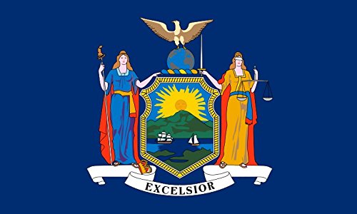 SSK New York Outdoor Flag - Large 3' x 5', Weather-Resistant Polyester