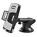 Car Phone Mount, Veckle Dashboard Cell Phone Holder for Car With Release Button Universal Windshield Car Mount Holder Suction cup Cradle for Smartphone iPhone 8 7 6S 6 Plus Samsung Galaxy S8 GPS Black