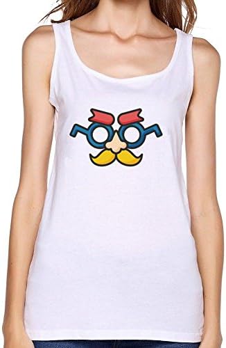 Layannie Women's Party Funny Mask Icon Sleeveless Tank Top XXXL