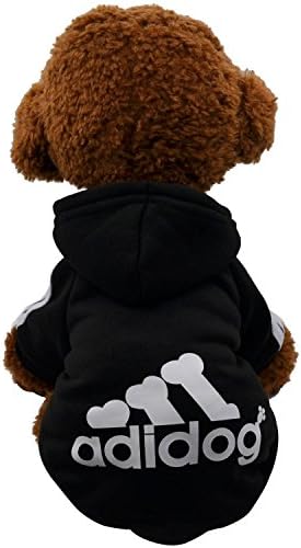 Asir house Pet Dog Yorkie Chihuahua Soft Cotton Winter Thickening Warm Clothing A7 (M, Black)