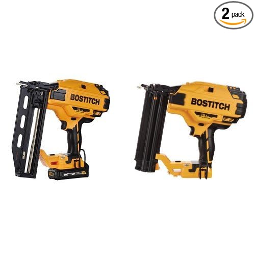 BOSTITCH BCN662D1 20V Max 16 Ga Straight Finish Nailer Kit and 18 Gauge