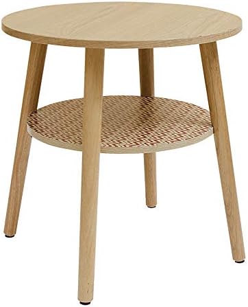 ZHBWJSH Two-Story Small Round Table Coffee Table Modern Minimalist Nordic Sofa Side Table Bedside Table Telephone Table A Few Corners