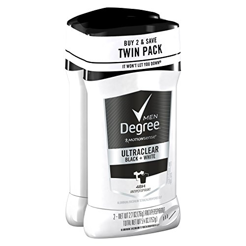 Degree Men Ultraclear Antiperspirant Black+White Twin Pack Deodorant, 2.7 Ounce