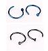 Hosaire Nose Ring Hoop 10pcs Steel Color Unisex Stainless Titanium Steel Allergy Free Body Jewelry in 