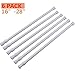 MinCHI257 Tension Rods 16 to 28 Inches 6 Pack,Tension Curtain Rod,Spring Curtain Rods Window Rods Kitchen Window Bathroom White Thin Tension Rod