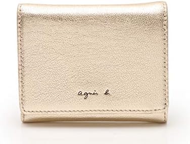 Amazon Co Jp アニエスベー Agnes B ｗホック 三つ折り財布 レザー ゴールド 中古 服 ファッション小物