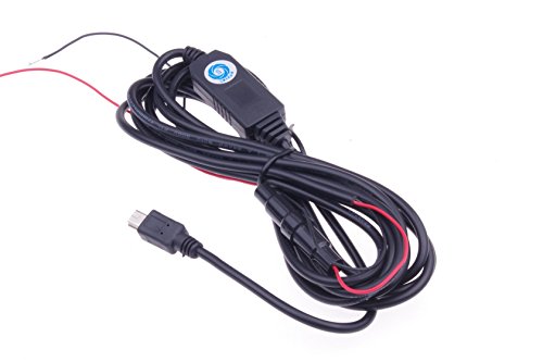 SMAKN DC 12V to 5V Power Inverter MINI USB DC 5V Hard Wired Converter Kit Car Charger Cable for GPS Tablet Phone PDA DVR Recorder (MINI USB Straight)-3M - Thumbnail 2
