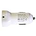 Vector Cables Intelligent Super Charger 15W Dual Port USB Wall Charger & Car Charger 5V/3.1A High Speed AC Power Adapter Home & Travel Charger with Folding Plug - (Combo Pack Wall & Car Charger White)