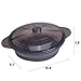 EuChoiz Microwave Steamer Cooker Collapsible Bowl-Silicone Steamer Cookware with Handle Lid for Vegetables Fish Prep Meal Food with Removable Rack BPA Free, Easy to Store, Freezer & Dishwasher Safe, Large