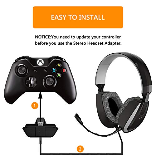 2 Stereo+Headset+Adapter+Xbox+One