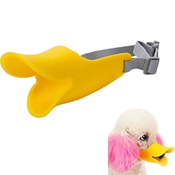 Futaba Duck Shape Anti Bite Muzzle and Mask (Yellow-Small)