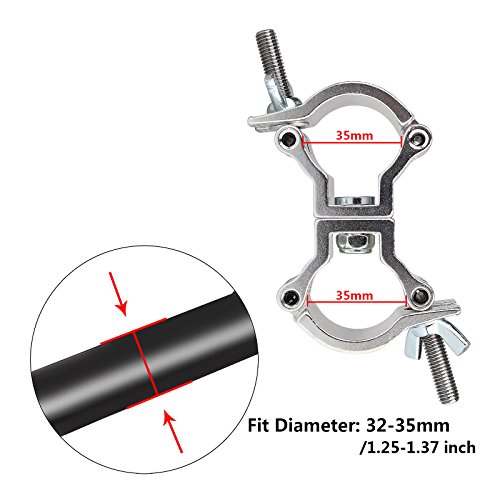 mountain ark 5 Pack DJ Truss Swivel Clamp And Turn As Needed Two 360 Degree Clamps fit Pipe 32-35mm F24