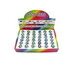 Assorted Color Changing Tie-Dye Motifs Oval Mood Ring Tray - 36 pcs Top Quality - Great Party Favors