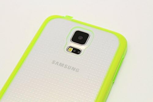 EZstation "MINT GREEN" Snap-On Unique Candy Color Boarder With Crystal Clear Plastic Transparent Back Case for SAMSUNG GALAXY S5 Gel Jelly Clear Back Cover Skin Case