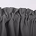 NICETOWN Blackout Kitchen Window Valance - Thermal Insulated Ascot Rod Pocket Short Window Treatment Tier Curtain Decoration for Living Room/Bay Window/Nursery, 52W x 18L inches, Grey, 1 Panel