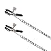 Nipple Clamps, Cupider® Adjustable Sex Beginner Metal Chain Breast Clamps Adults Restraints Sexual Toys (Silver)