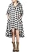 Mordenmiss Women's 2017 New Plaid Long Sleeve Button Down Hi-Low Hem Shirt Dress L-White