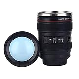 Minisoo Camera Lens Coffee Mug -12.0 oz, Super Bundle! Stainless Steel Thermos, Sealed & Lens Imitation! Photographer Camera Mug, Travel Coffee Cup, Coffee Mugs for Men, Women