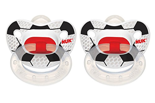 NUK Orthodontic Sports Pacifiers- 18-36 Months (Size 3) - Soccer 2