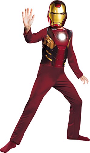Disguise Costumes Iron Man Mark 7 Avengers Basic, Red/Gold, 7-8