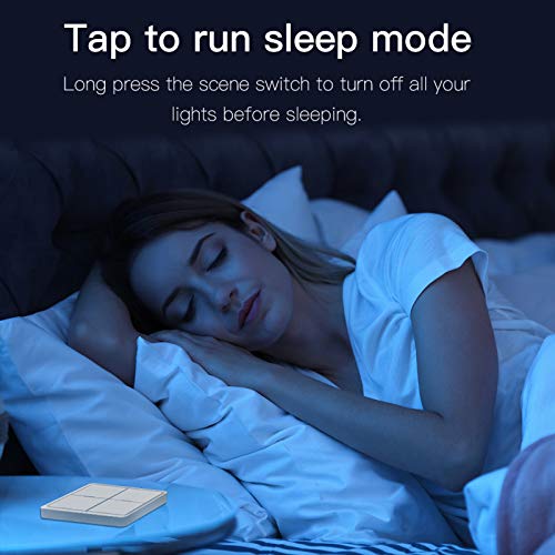 Tuya ZigBee Smart Switch 4 Gang Wireless 12 Szene Wand Lichtschalter Panel Kompatibel mit Alexa und Google Home Stick berall No Neutral erforderlich Hub Erforderlich