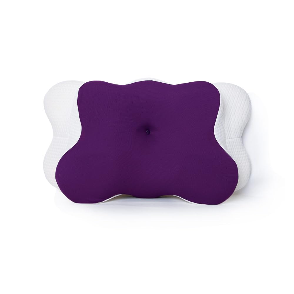 Jpoht Cervical Neck Pillow for Neck Pain Relief, Ergonomic Neck Support Pillow for Sleeping, Contour Memory Foam Side Sleeper Pillow for Back Stomach Sleepers with Pillowcase,Dark Grey