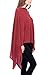 Modern Kiwi Solid Long Knit Asymmetric Wrap Poncho Topper