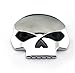 7-gost 2PCS 3D Chrome Skull Bone Metal Emblem Badge Decals Sticker Car Motorcycle
