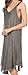 Sakkas 16606 - Calais Mid Length Sleeveless Tank Top Detailed Embroidery Caftan Dress - Grey - OS