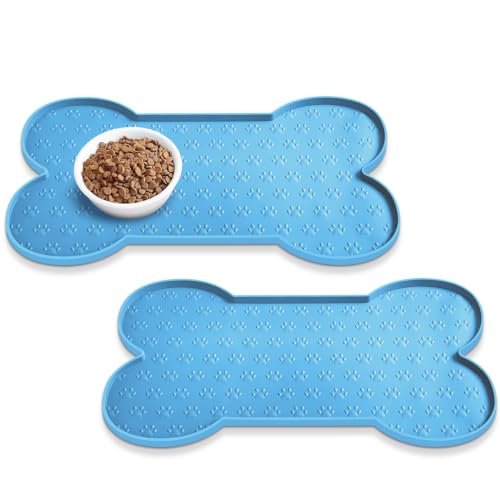 Anti-Slip Silicone Pet Bowl Mat 2-Pack