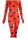 DAZCOS Women's Red Ladybug Costume Adult Cosplay Jumpsuit (Medium)