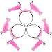 Flamingo Headbands (3-Pack) Pink Feather Costume Party Supplies for Girls, Teens, Women | Classroom, Birthday, Event, or Bachelorette Favors | Fun, Colorful, Reusable