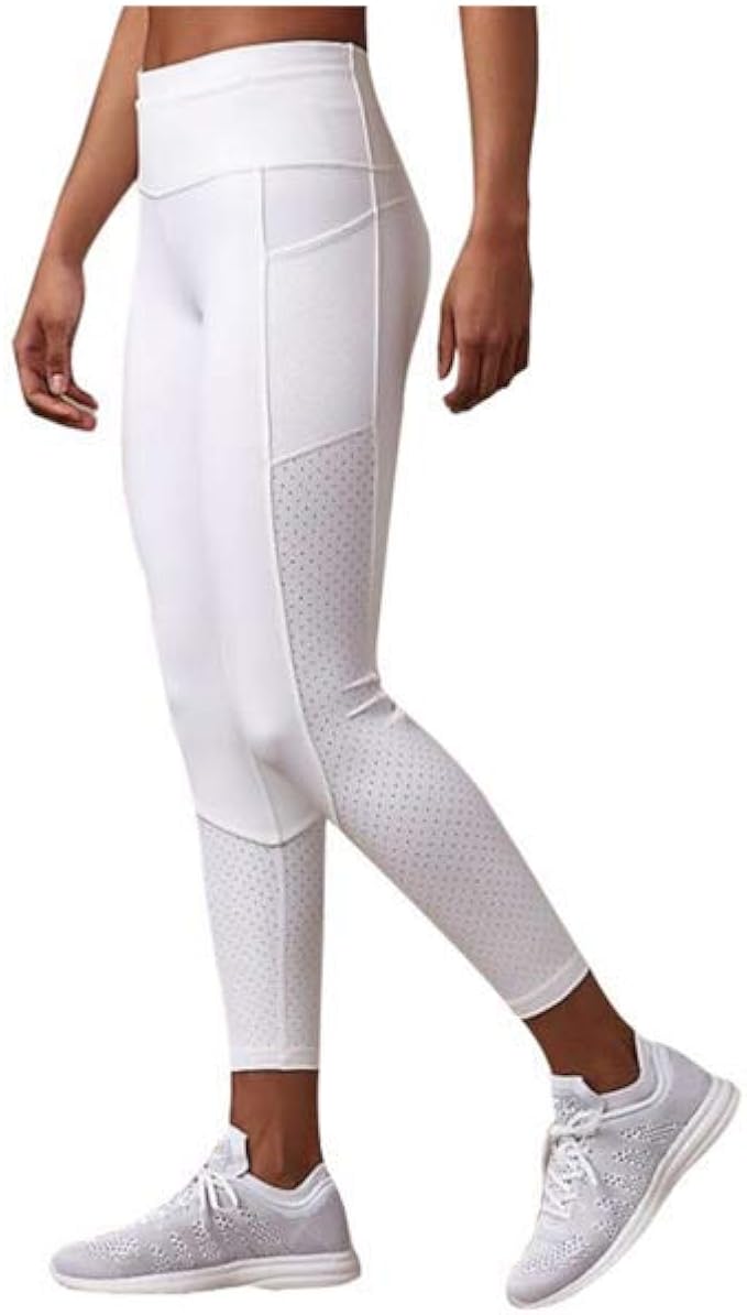 white mesh workout leggings