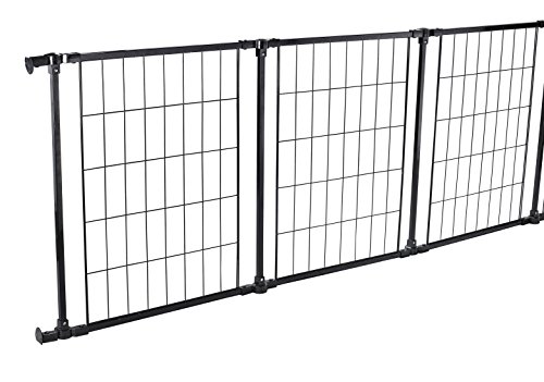 6 Panels Homey Pet 3 in 1 Playard/Wall-mount Gate/Barrier-Light-for Baby and Pet, Indoor and Outdoor, Medium, L25" x H34" x 6 Panels, Additional Panel available