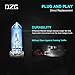 DZG 9012 Halogen Bulbs HIR2 5500K Warm White 12V 55W, 2 Pack