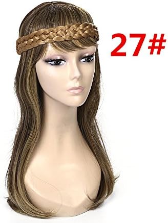 Synthetic Hair Band Plaited Headband Braided with Elastic (27)