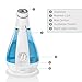 Cool Mist Oscillating Ultrasonic Humidifier | 120-Degree Rotation, 1 Gallon Tank, 48 Hour Runtime, Nightlight | Clean Tank Technology, BONUS DEMINERALIZATION CARTRIDGE | HoMedics