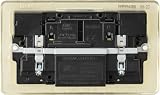 Knightsbridge 13A 2G Switched Socket Dual USB A C Brushed Brass Black Insert view 4