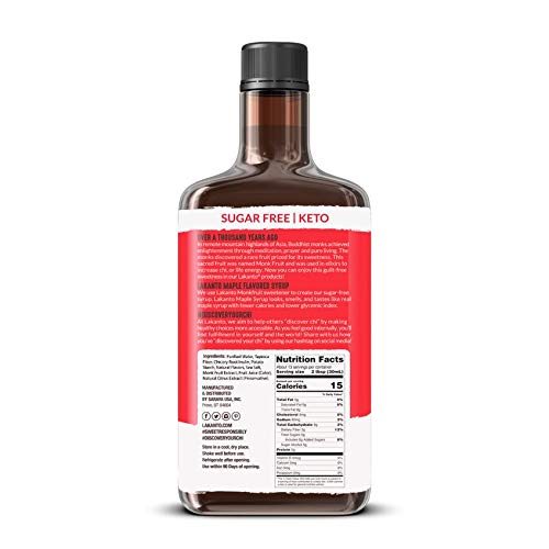 Lakanto Maple Flavored SugarFree Syrup, Keto Topping, 13 Fl Oz (Pack