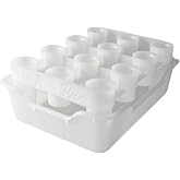 FASTFERMENT - 12-Bottle Drying Rack &amp; Tray| Bottle Drying Tree Alternative | Dry &amp; Store your Wine or Bomber/Belgian Bottles | Stackable | White | Dishwasher Safe | Home Brewing Supplies