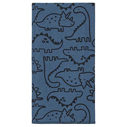 Gerber Unisex-Baby 8 Pack Flannel Burp Cloths, Dinosaur Blue, One Size 20x14 Inch